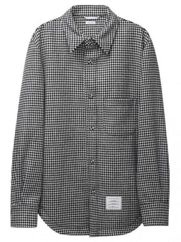 Blazer Houndstooth Lambswool Outerwear Shirt - THOM BROWNE - BALAAN 1