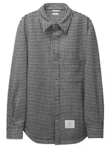 Houndstooth lambswool outerwear shirt - THOM BROWNE - BALAAN 1