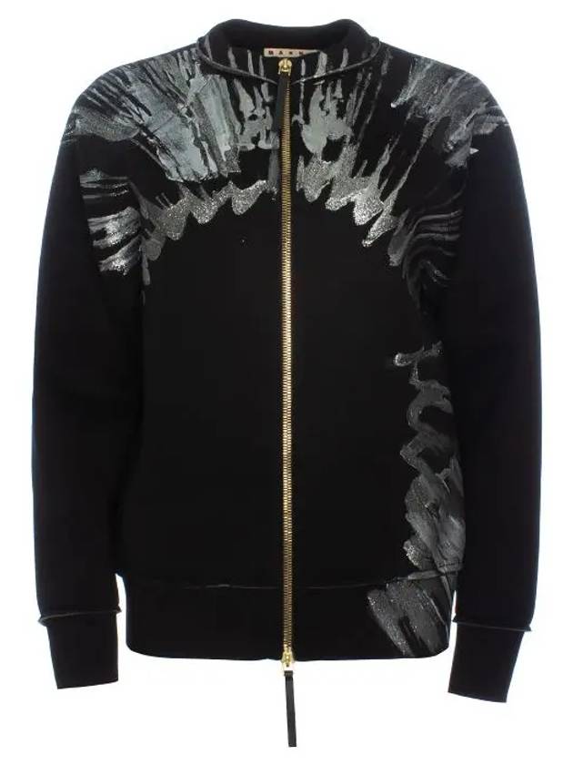 Neoprene Printing Blouson Zip-Up Jacket Black - MARNI - BALAAN 6