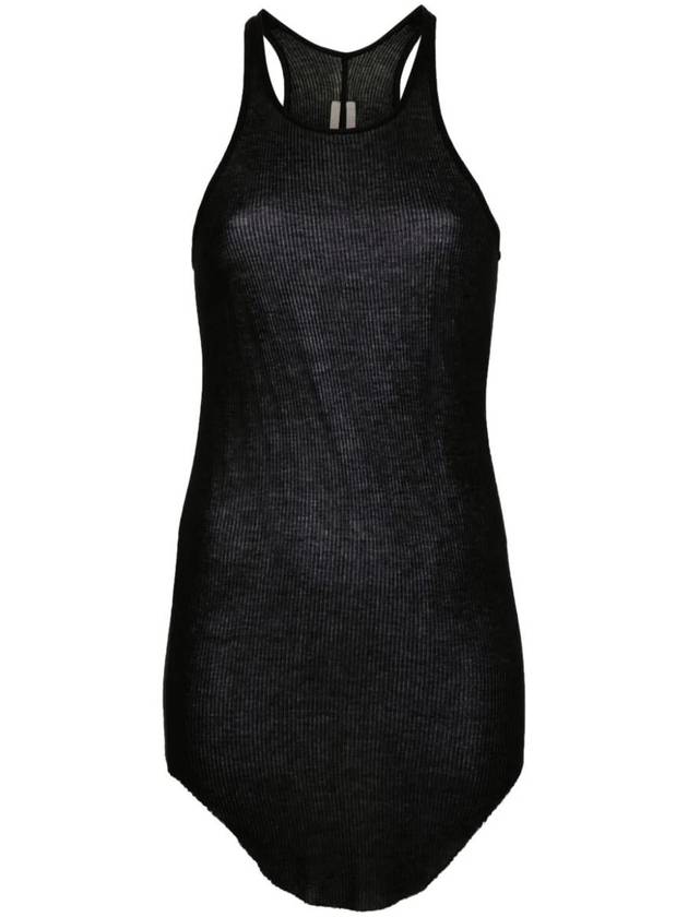 Rick Owens Ribbed Tank Top With Olympic Neckline - RICK OWENS - BALAAN 1