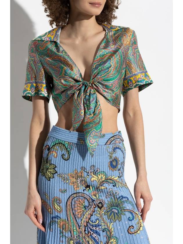 Etro Short Silk Shirt, Women's, Multicolour - ETRO - BALAAN 3