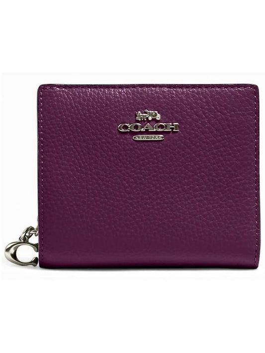 Snap mini wallet purple - COACH - BALAAN 1