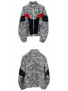 zebra jersey zip-up track jacket black red - CELINE - BALAAN 5