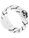 Interlocking G Wide Ring Silver - GUCCI - BALAAN.