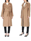 Manuela Icon Belted Wool Single Coat Beige - MAX MARA - BALAAN 2