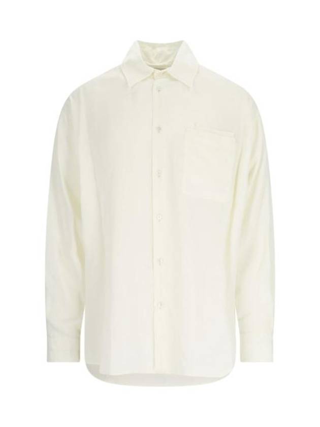 Double Pocket Long Sleeve Shirt White - LEMAIRE - BALAAN 1