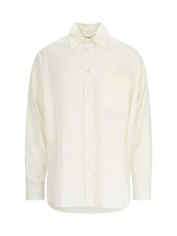 Double Pocket Long Sleeve Shirt White - LEMAIRE - BALAAN 1