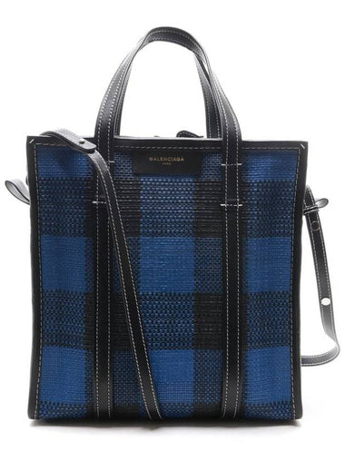 Women's Check Bazaar Toad Shoulder Bag 443096_0E61Z_4075_17F - BALENCIAGA - BALAAN 1