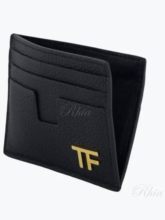 Grain Leather Card Wallet Black - TOM FORD - BALAAN 2