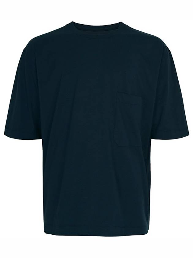 Men's Pigment Dyed Jersey Short Sleeve T-Shirt Dark Sapphire - LEMAIRE - BALAAN 2