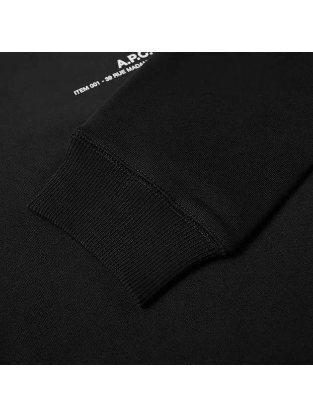 Men's Item Logo Sweatshirt Black - A.P.C. - BALAAN 4