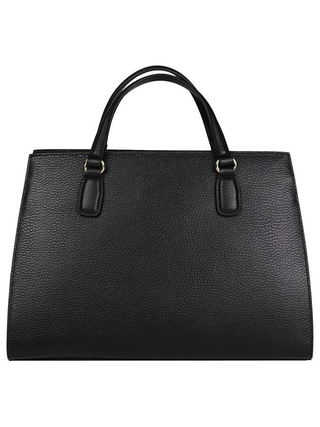 GG Soho Leather Medium Tote Bag Black - GUCCI - BALAAN 3