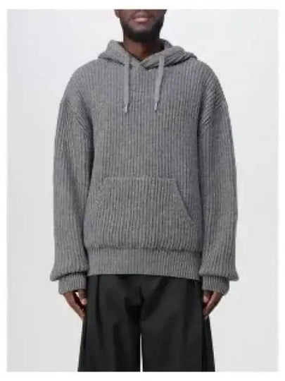 Wool Viscose Hoodie Grey - AMI - BALAAN 2