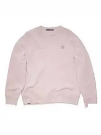 Face Patch Sweatshirt Violet Pink Melange - ACNE STUDIOS - BALAAN 2