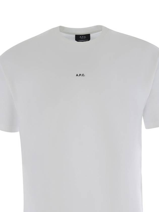 Logo Detail Crewneck Short Sleeve T-Shirt White - A.P.C. - BALAAN 5