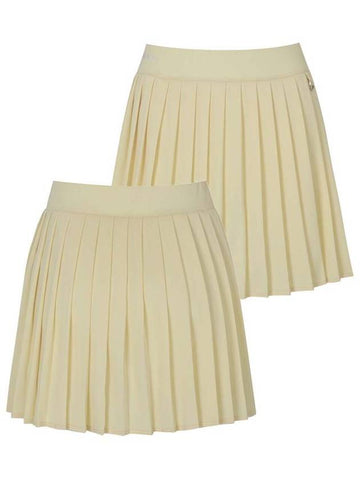 PIQUE PLEATED BANDING SKIRT WINNER PANTSLemon - PLAYBOO - BALAAN 1