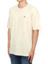 30/1 Sponge Fleece Short Sleeve Sweatshirt Beige - CP COMPANY - BALAAN 3