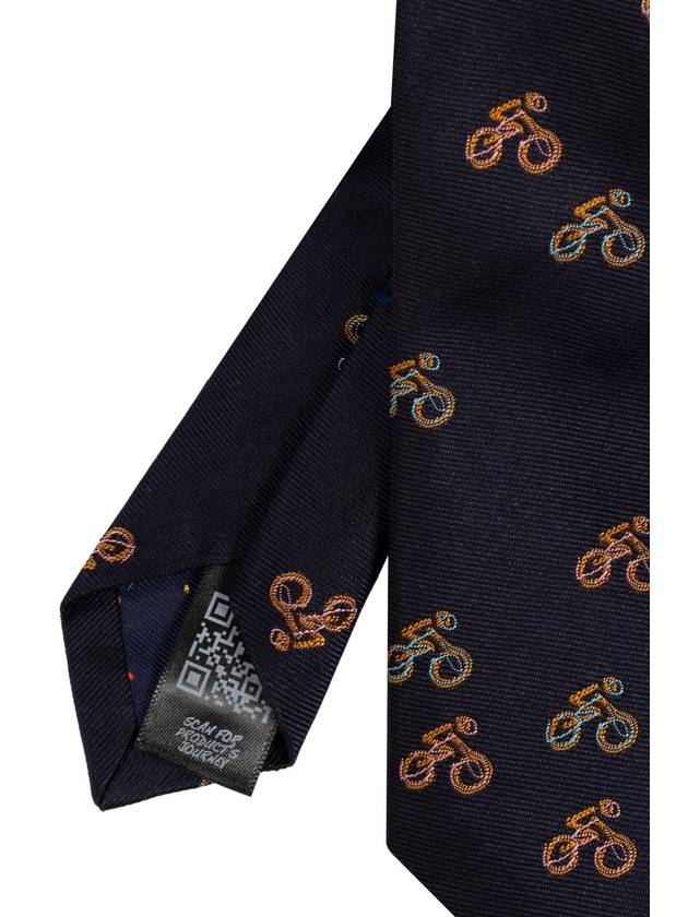 Paul Smith Silk Tie, Men's, Navy Blue - PAUL SMITH - BALAAN 3