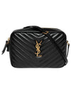 Lou Logo Quilting Cross Bag Black - SAINT LAURENT - BALAAN 1