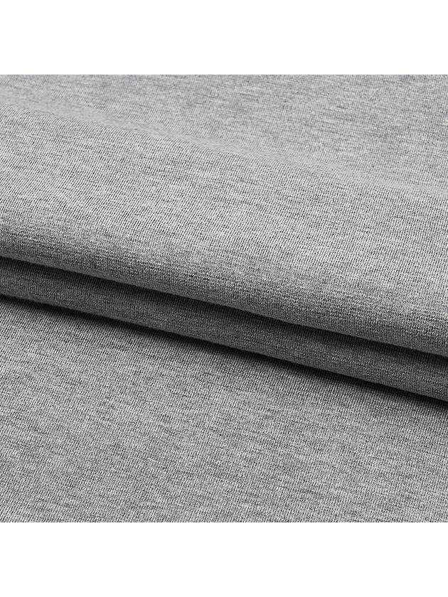 4-Bar Striped Cotton Short Sleeve T-Shirt Light Grey - THOM BROWNE - BALAAN 8