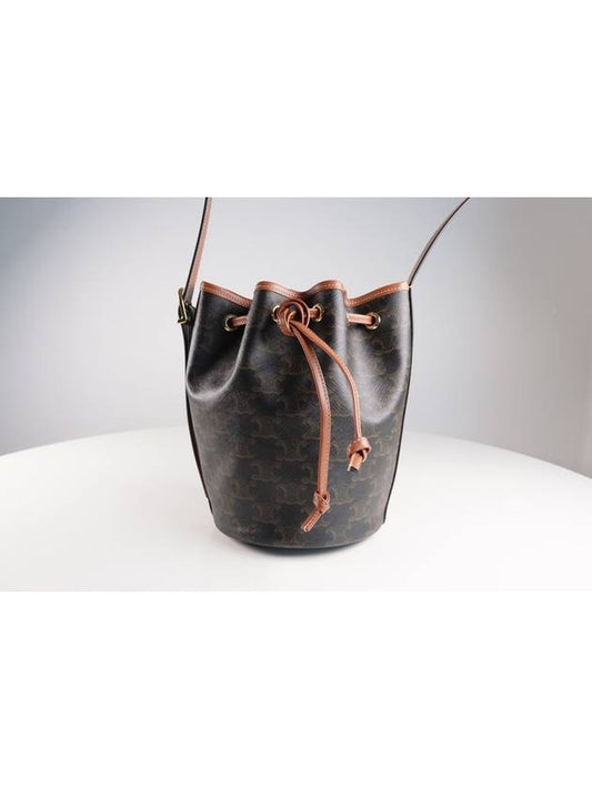 Triomphe Drawstring Small Bucket Bag Tan - CELINE - BALAAN 2