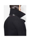 Classic Collar Flap Pocket Virgin Wool Double Coat Black - ALAIA - BALAAN 6