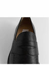 Pebble Grain Rubber Sole Penny Loafer Black - THOM BROWNE - BALAAN 6