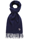 Zebra Logo Patch Wool Muffler Navy - PAUL SMITH - BALAAN 2