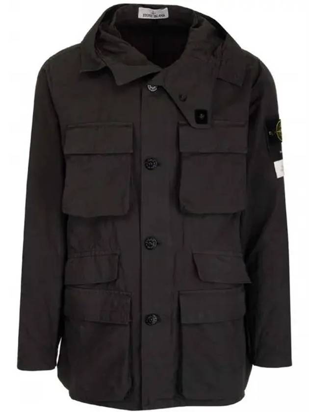 Men's Logo Patch Pocket Detail Jacket Charcoal - STONE ISLAND - BALAAN 2