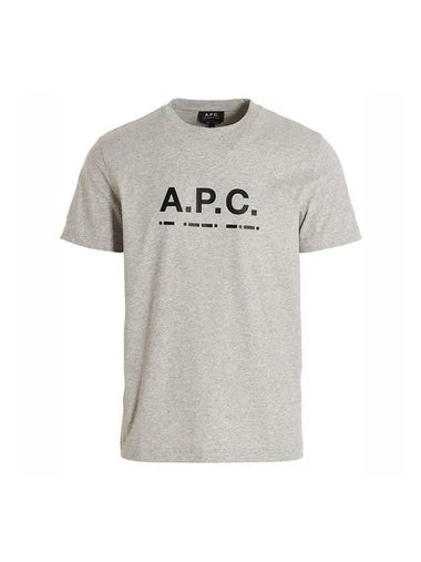 Men's Sven Logo Short Sleeve T-Shirt Grey - A.P.C. - BALAAN 1