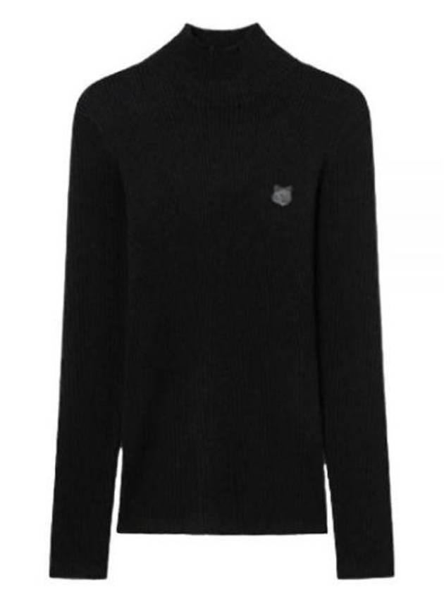 Bold Fox Head Patch Turtleneck Black - MAISON KITSUNE - BALAAN 2