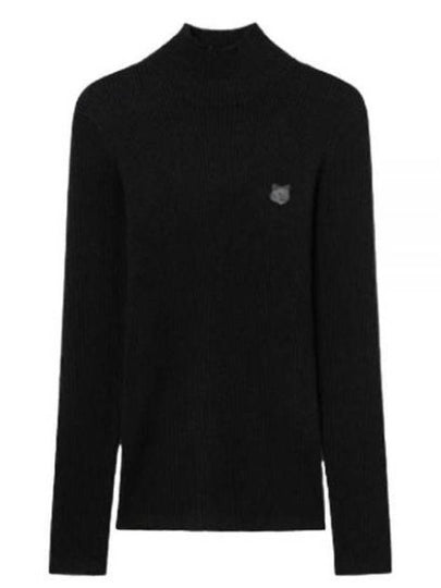 Bold Fox Head Patch Turtleneck Black - MAISON KITSUNE - BALAAN 2