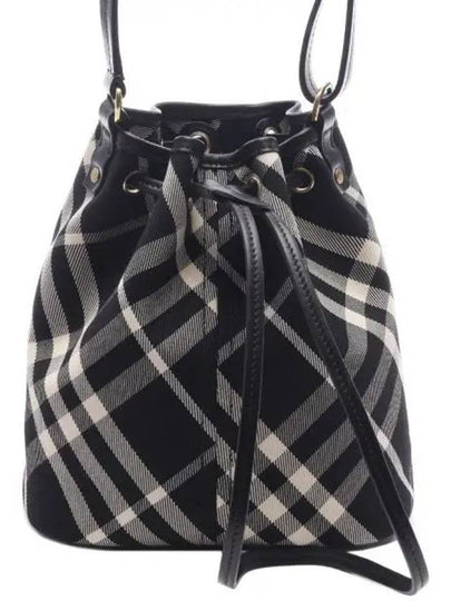 Check Mini Bucket Bag Black Black - BURBERRY - BALAAN 2