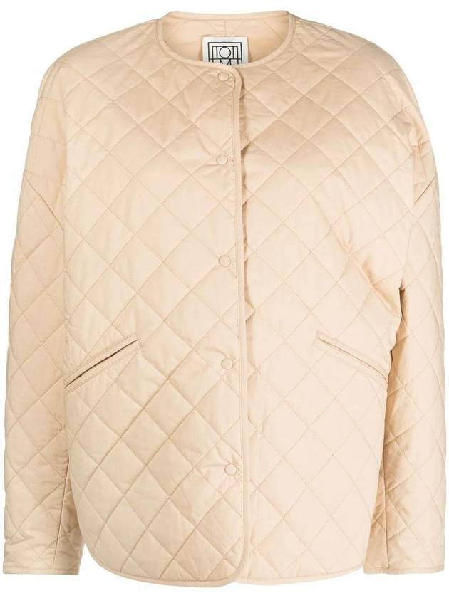 Overfit Diamond Quilted Jacket Beige - TOTEME - BALAAN 2