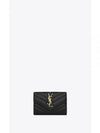 Cassandre Matelasse Small Lambskin Card Wallet Black - SAINT LAURENT - BALAAN 2