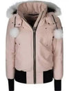 Original Debbie Bomber Jacket Grey Shirring Dusty Rose - MOOSE KNUCKLES - BALAAN 2