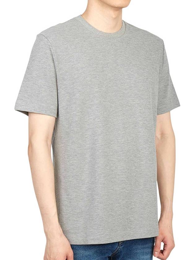 Classic Pique Rib Side Insert 4-Bar Short Sleeve T-Shirt Light Grey - THOM BROWNE - BALAAN 6