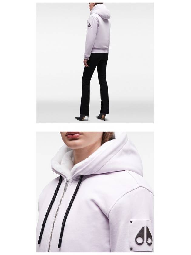 Classic Bunny 3 White Lining Zip Up Hoodie Lilac - MOOSE KNUCKLES - BALAAN 6