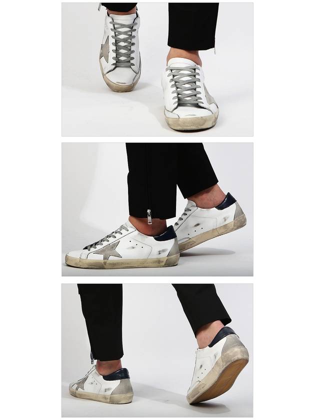 Men's Navy Tab Superstar Low Top Sneakers White - GOLDEN GOOSE - BALAAN 3