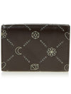 Graphic Logo Calf Leather Half Wallet Brown - MARNI - BALAAN 4