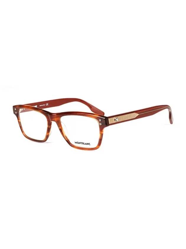 Square Acetate Eyeglasses Havana Red - MONTBLANC - BALAAN 4