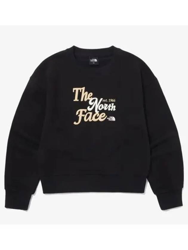 The North Face KIDS Girls Allison Sweatshirt NM5MQ53S BLK - THE NORTH FACE - BALAAN 1