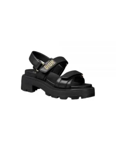 Dioract Platform Lambskin Sandals Black - DIOR - BALAAN 2