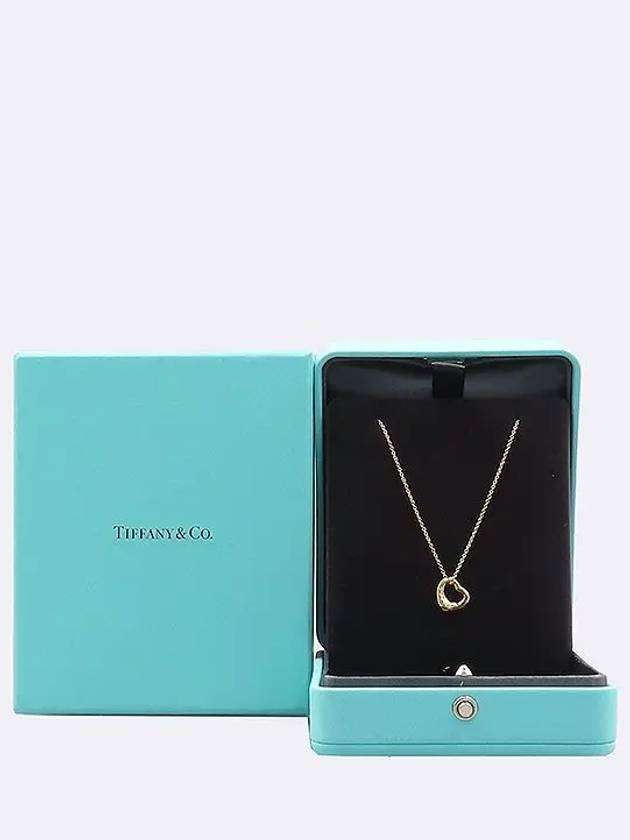 Tiffany 68119235 18K 750 yellow gold 3p diamond Elsa Ferretti open heart necklace 11MM - TIFFANY & CO. - BALAAN 4