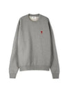 Small Heart Logo Sweatshirt Grey - AMI - BALAAN 2