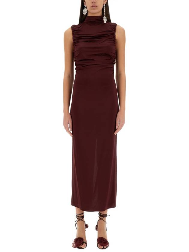 DRESS WITH DRAPED COLLAR - MAGDA BUTRYM - BALAAN 1