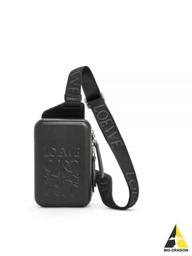 Molded Smooth Calfskin Sling Bag Black - LOEWE - BALAAN 2