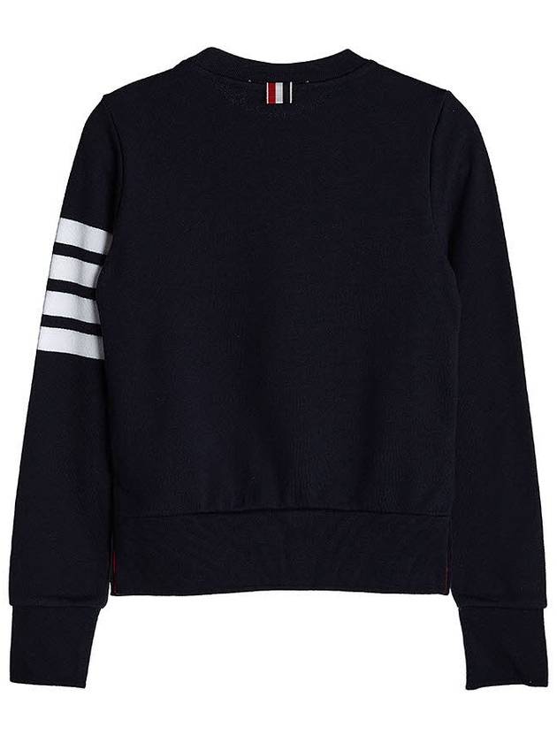 Engineered 4 Bar Stripe Loopback Jersey Knit Crewneck Sweatshirt Navy - THOM BROWNE - BALAAN 3