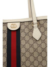 Ophidia Web GG Medium Canvas Tote Bag Beige - GUCCI - BALAAN.