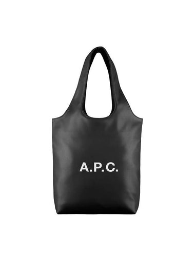 Ninon Small Recycled Leather Tote Bag Black - A.P.C. - BALAAN 1